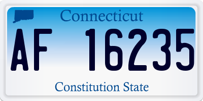 CT license plate AF16235