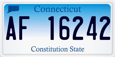 CT license plate AF16242