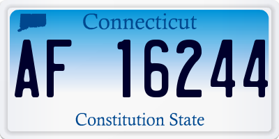 CT license plate AF16244
