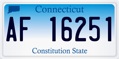CT license plate AF16251