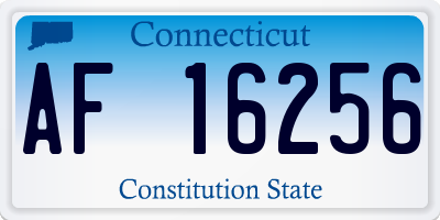 CT license plate AF16256