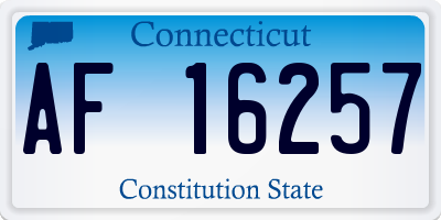 CT license plate AF16257