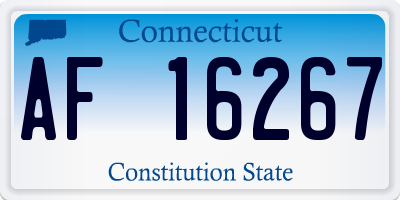 CT license plate AF16267