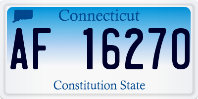 CT license plate AF16270