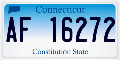 CT license plate AF16272