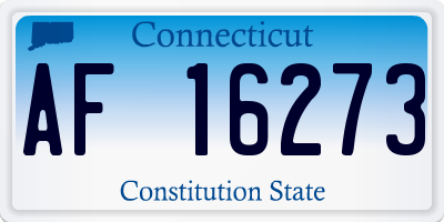 CT license plate AF16273