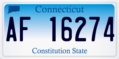 CT license plate AF16274
