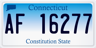 CT license plate AF16277