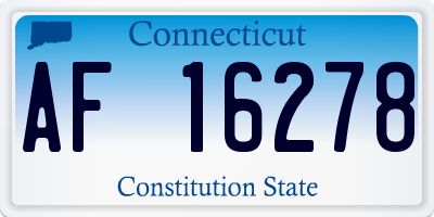 CT license plate AF16278