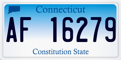 CT license plate AF16279