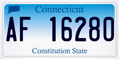CT license plate AF16280