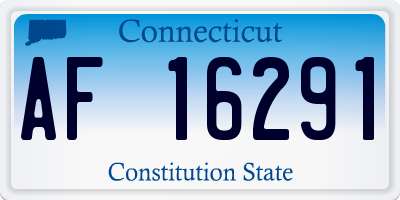 CT license plate AF16291