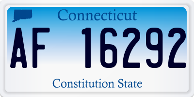 CT license plate AF16292