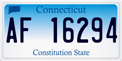 CT license plate AF16294