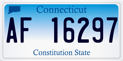 CT license plate AF16297