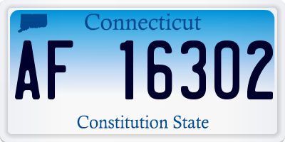 CT license plate AF16302