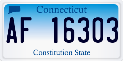 CT license plate AF16303