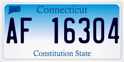 CT license plate AF16304