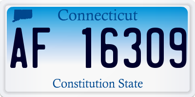 CT license plate AF16309