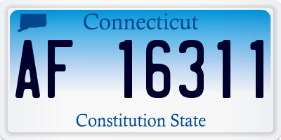 CT license plate AF16311