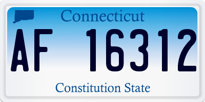 CT license plate AF16312