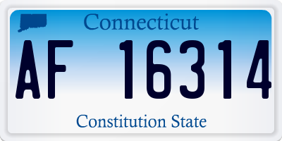 CT license plate AF16314