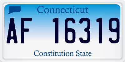 CT license plate AF16319