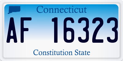 CT license plate AF16323