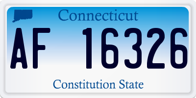 CT license plate AF16326