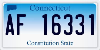 CT license plate AF16331