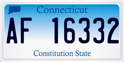 CT license plate AF16332