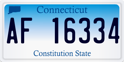 CT license plate AF16334