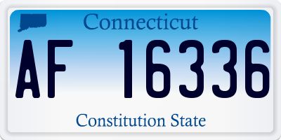CT license plate AF16336
