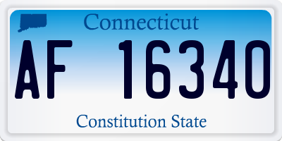 CT license plate AF16340