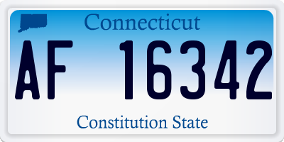 CT license plate AF16342
