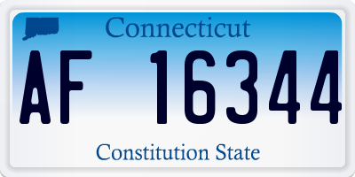 CT license plate AF16344