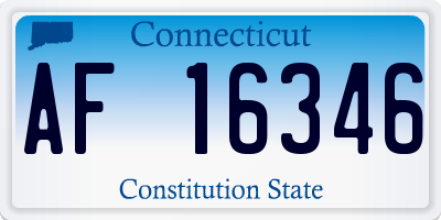 CT license plate AF16346
