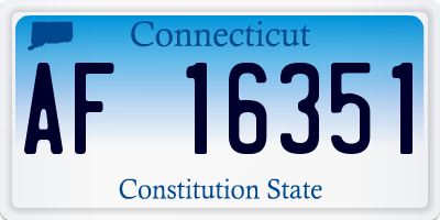 CT license plate AF16351