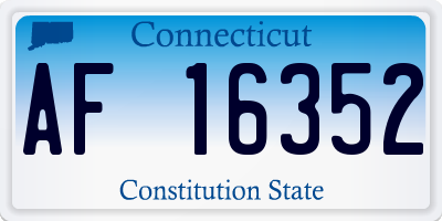 CT license plate AF16352