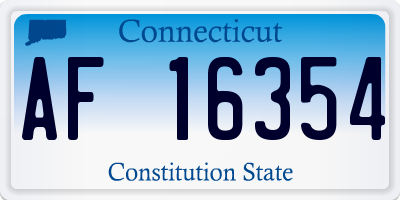 CT license plate AF16354