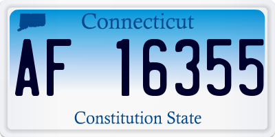 CT license plate AF16355
