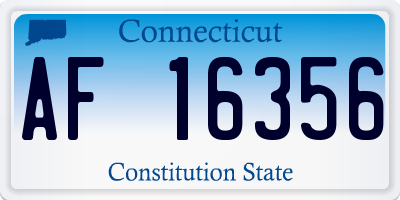 CT license plate AF16356