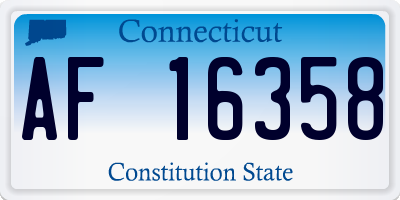 CT license plate AF16358