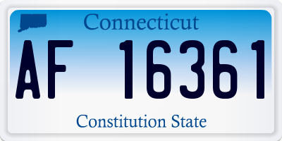 CT license plate AF16361