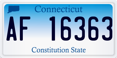 CT license plate AF16363