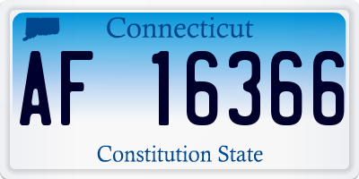 CT license plate AF16366