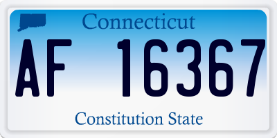 CT license plate AF16367
