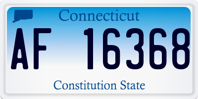 CT license plate AF16368