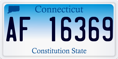 CT license plate AF16369