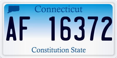 CT license plate AF16372
